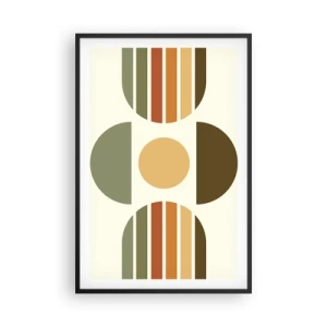 Affiche dans un cadre noir - Poster - Dans les coulaurs de la terre - 61x91 cm