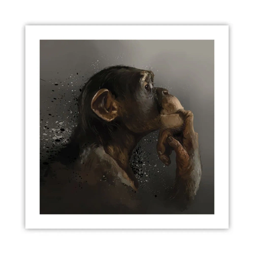 Affiche - Poster - Certainement un penseur - 50x50 cm