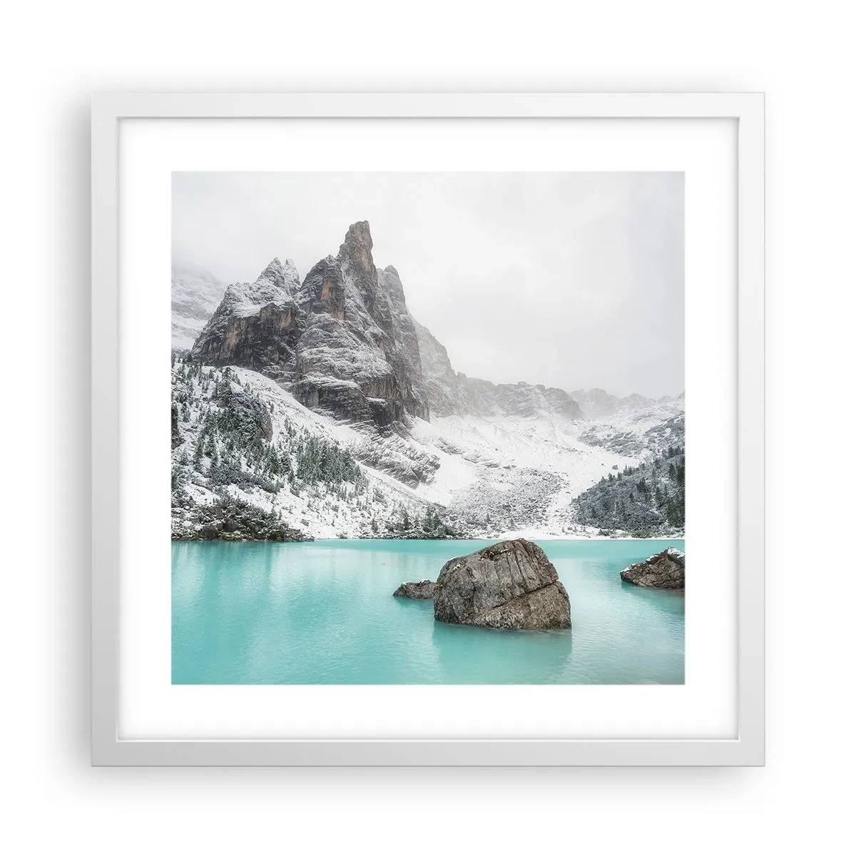 Affiche dans un cadre blanc - Poster - Sur ses gardes - 40x40 cm