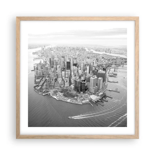 Affiche dans un chêne clair - Poster - Comment ne pas aimer ? - 50x50 cm