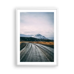 Affiche dans un cadre blanc - Poster - Dans un climat islandais - 50x70 cm
