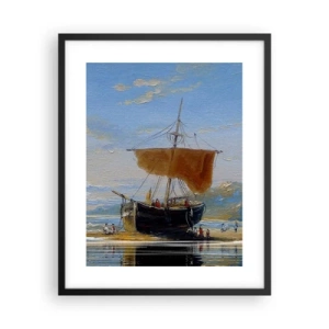 Affiche dans un cadre noir - Poster - Eau, terre, air - 40x50 cm