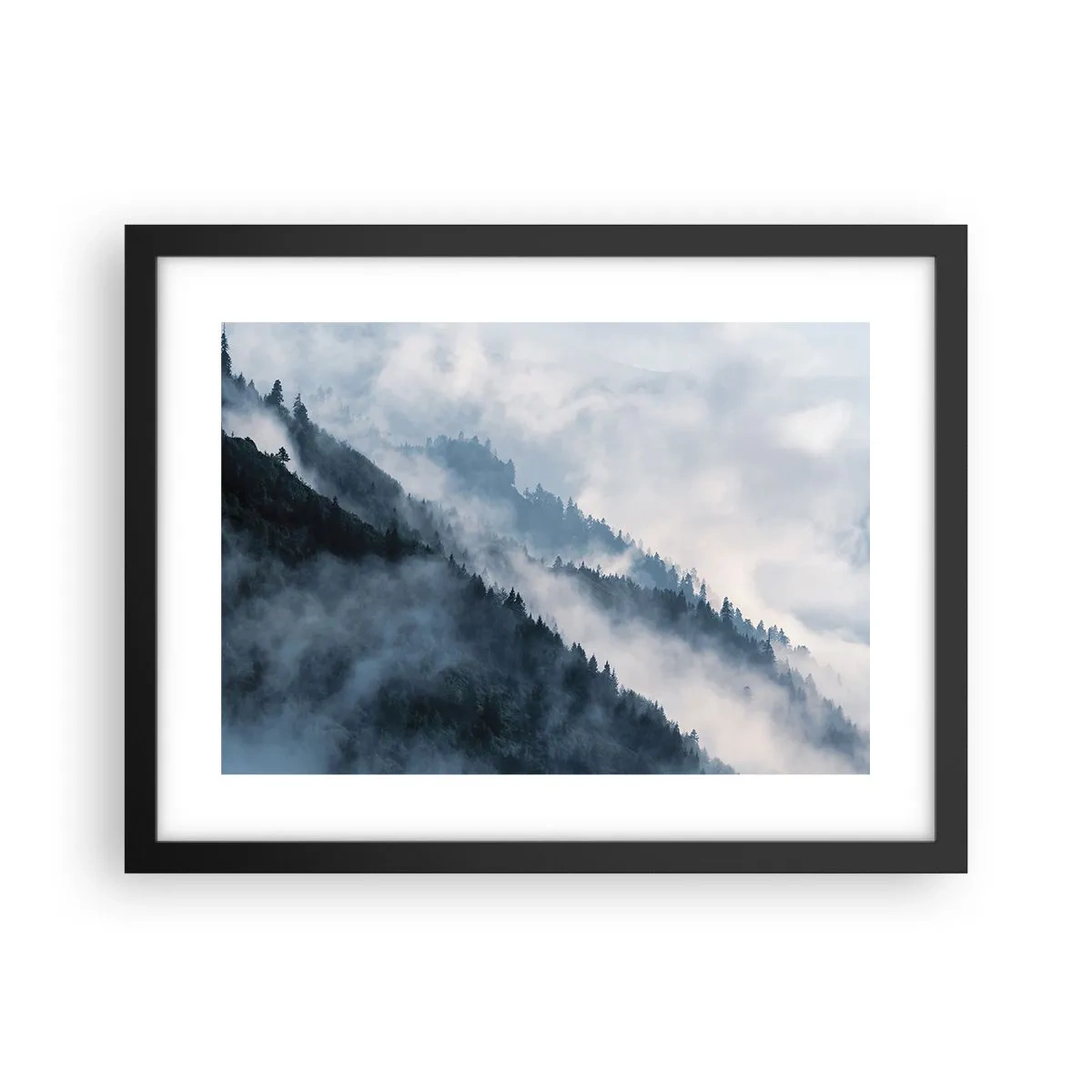Affiche dans un cadre noir - Poster - Mysticisme des montagnes - 40x30 cm