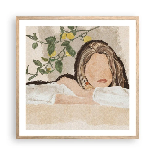 Affiche dans un chêne clair - Poster - La beauté du sud - 60x60 cm