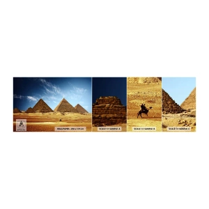 Échantillon de Papier Peint Autocollant Deluxe Sticker - 40 siècles vous regardent - Pyramides, Architecture, Paysage - 100x30 cm