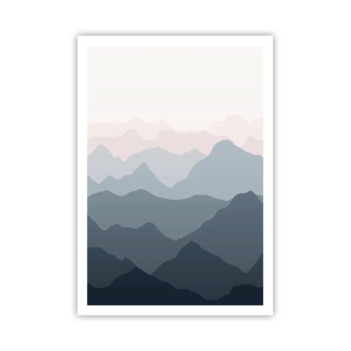 Affiche - Poster - Vagues de montagnes - 70x100 cm