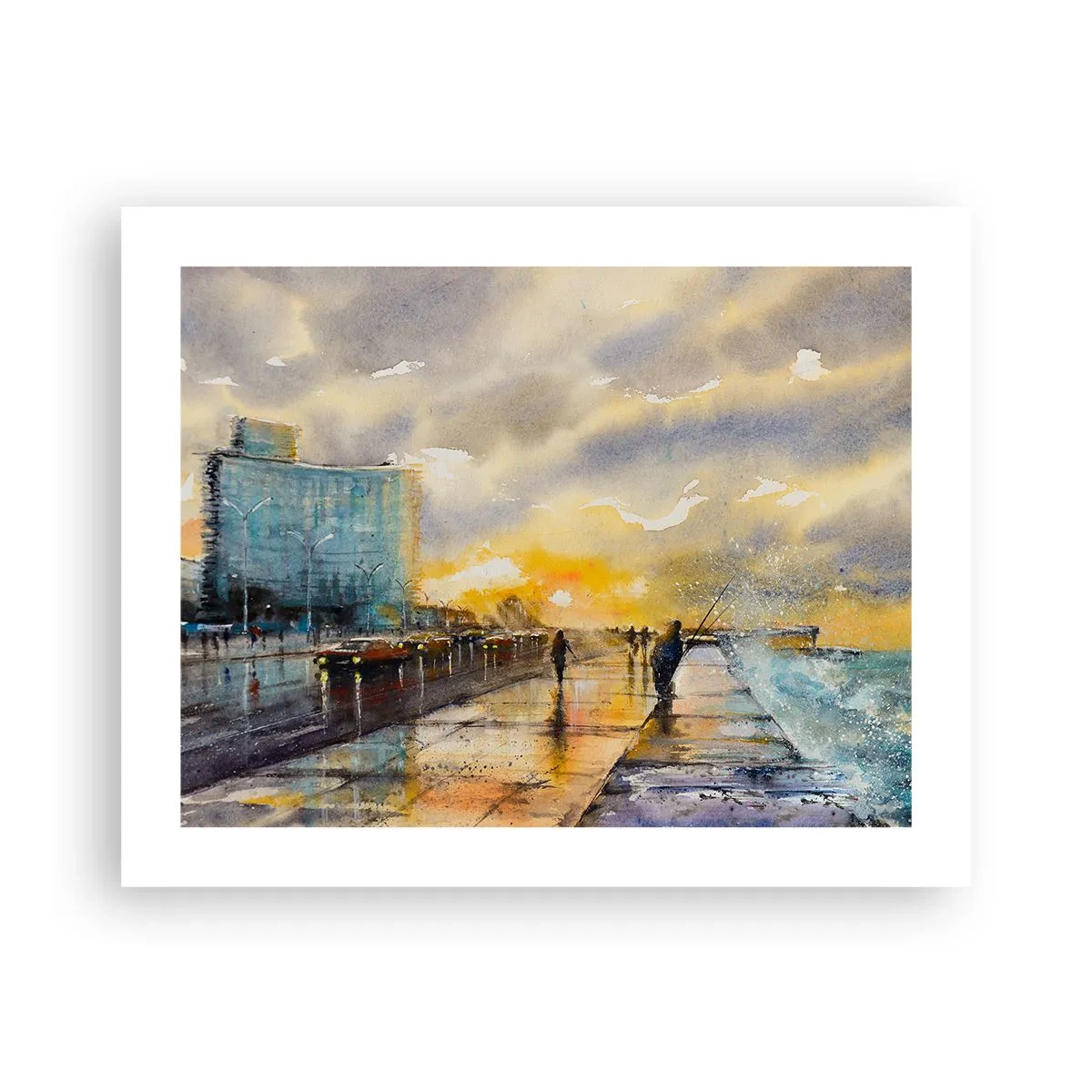 Affiche - Poster - La vie sur le rivage - 50x40 cm