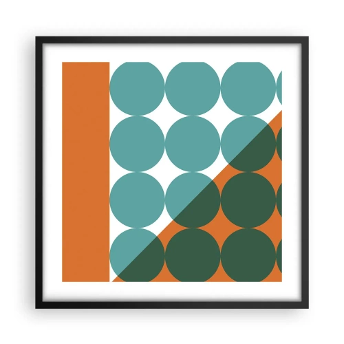Affiche dans un cadre noir - Poster - En haut et en diagonale - 50x50 cm