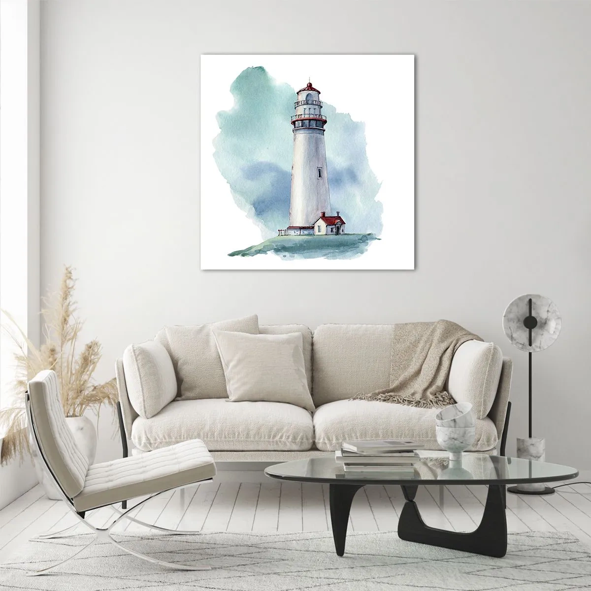 Impression sur verre - Image sur verre - La douce sœur du bleu - 40x40 cm