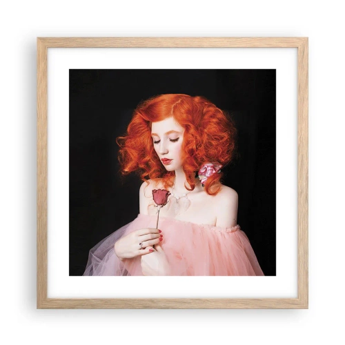 Affiche dans un chêne clair - Poster - De style baroque - 40x40 cm