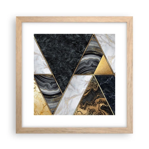 Affiche dans un chêne clair - Poster - Pierre après pierre - 30x30 cm