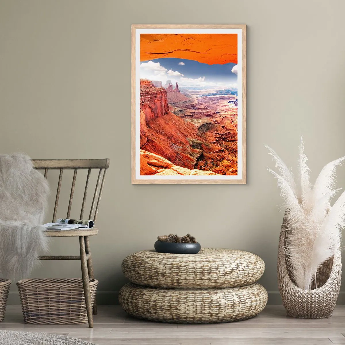 Affiche dans un chêne clair - Poster - Sculpté par la nature elle-même - 70x100 cm