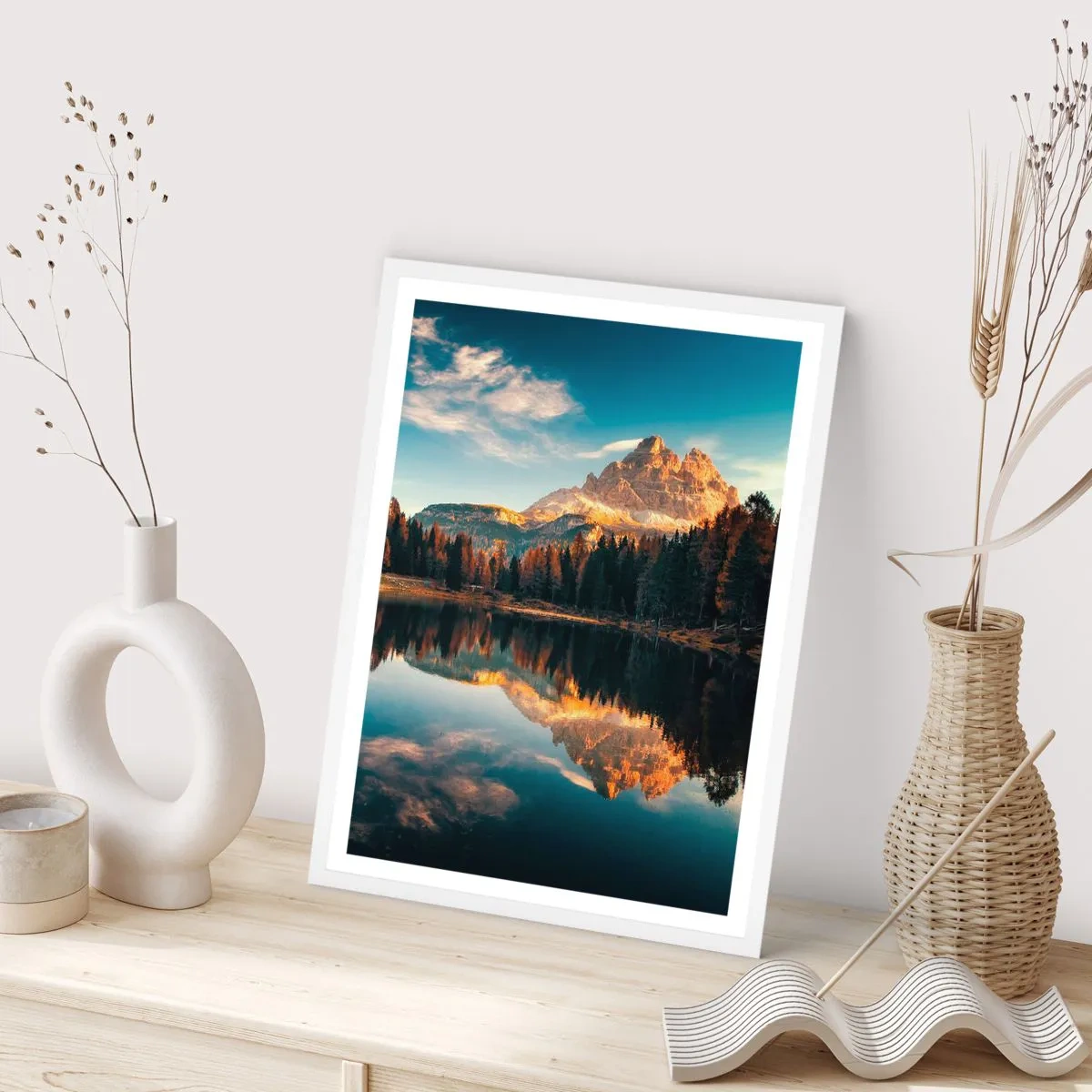 Affiche dans un cadre blanc - Poster - Double paysage - 70x100 cm