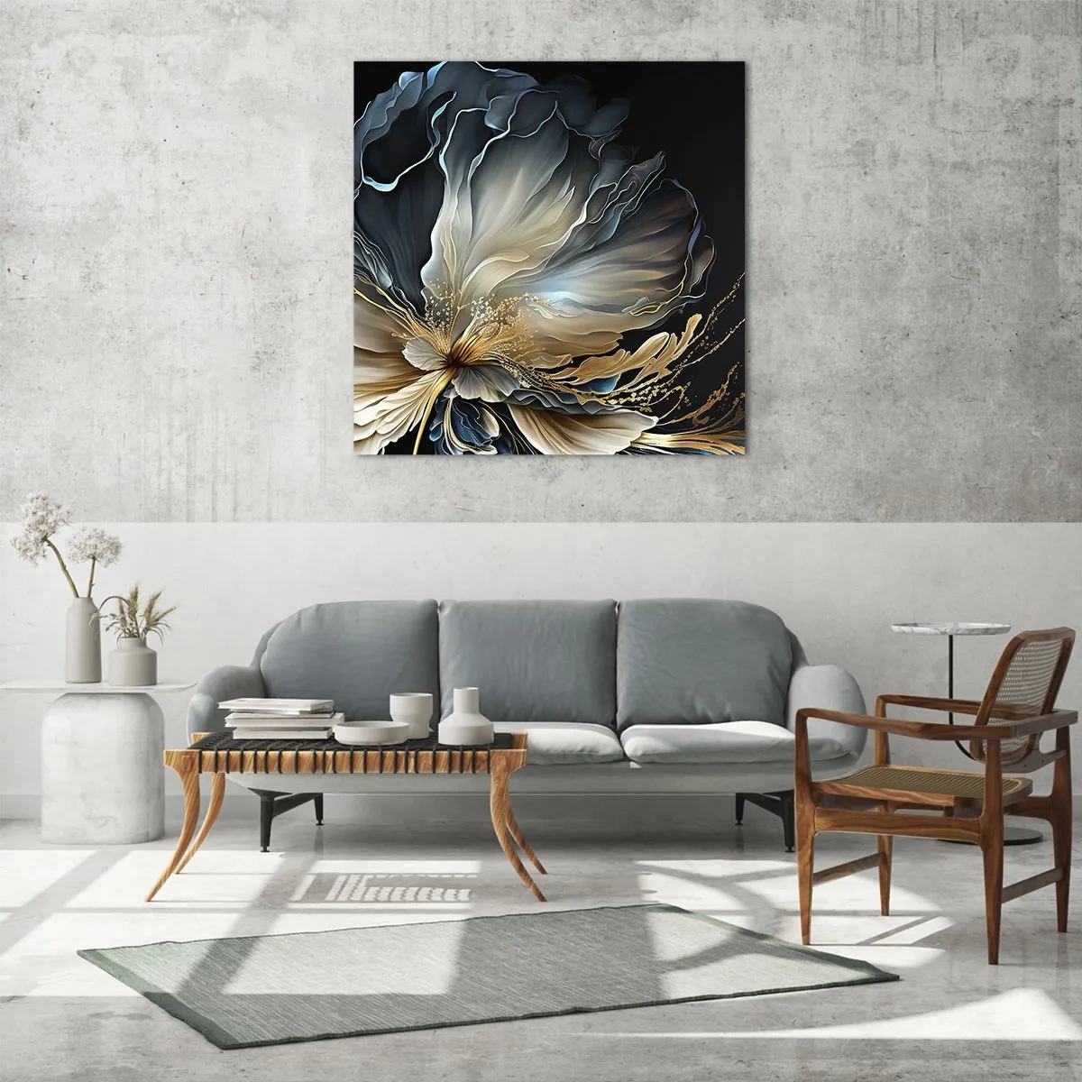 Impression sur verre - Image sur verre - Fleur de fougère de conte de fées - 40x40 cm