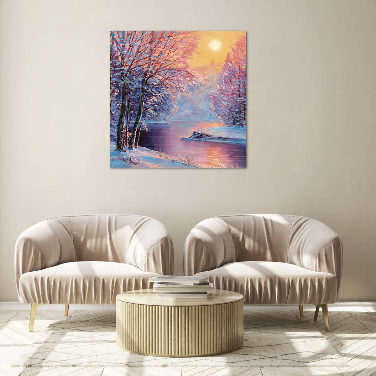 Impression sur verre - Image sur verre - Couleurs d'hiver - 30x30 cm