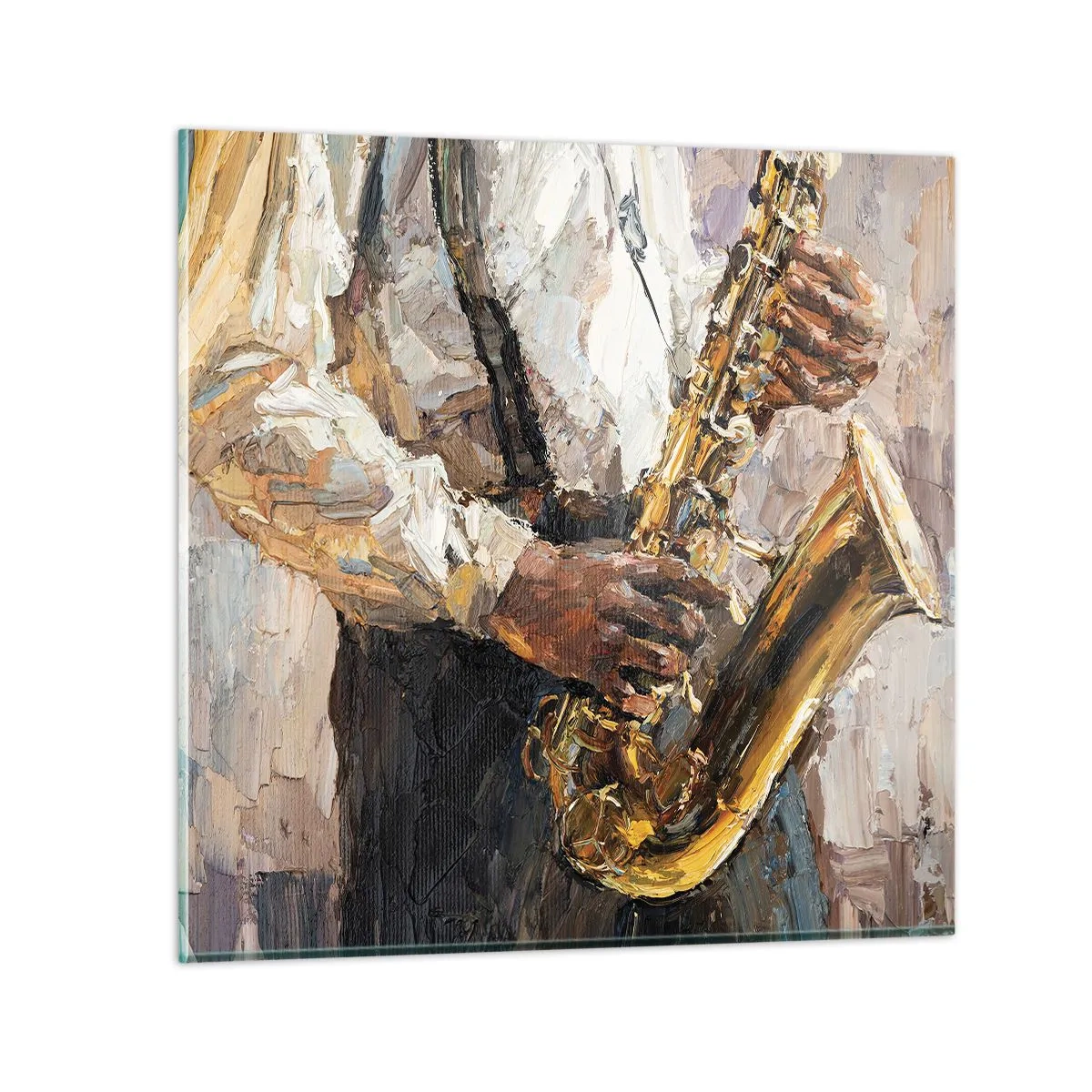 Impression sur verre - Image sur verre - C'est l'heure du solo - 30x30 cm