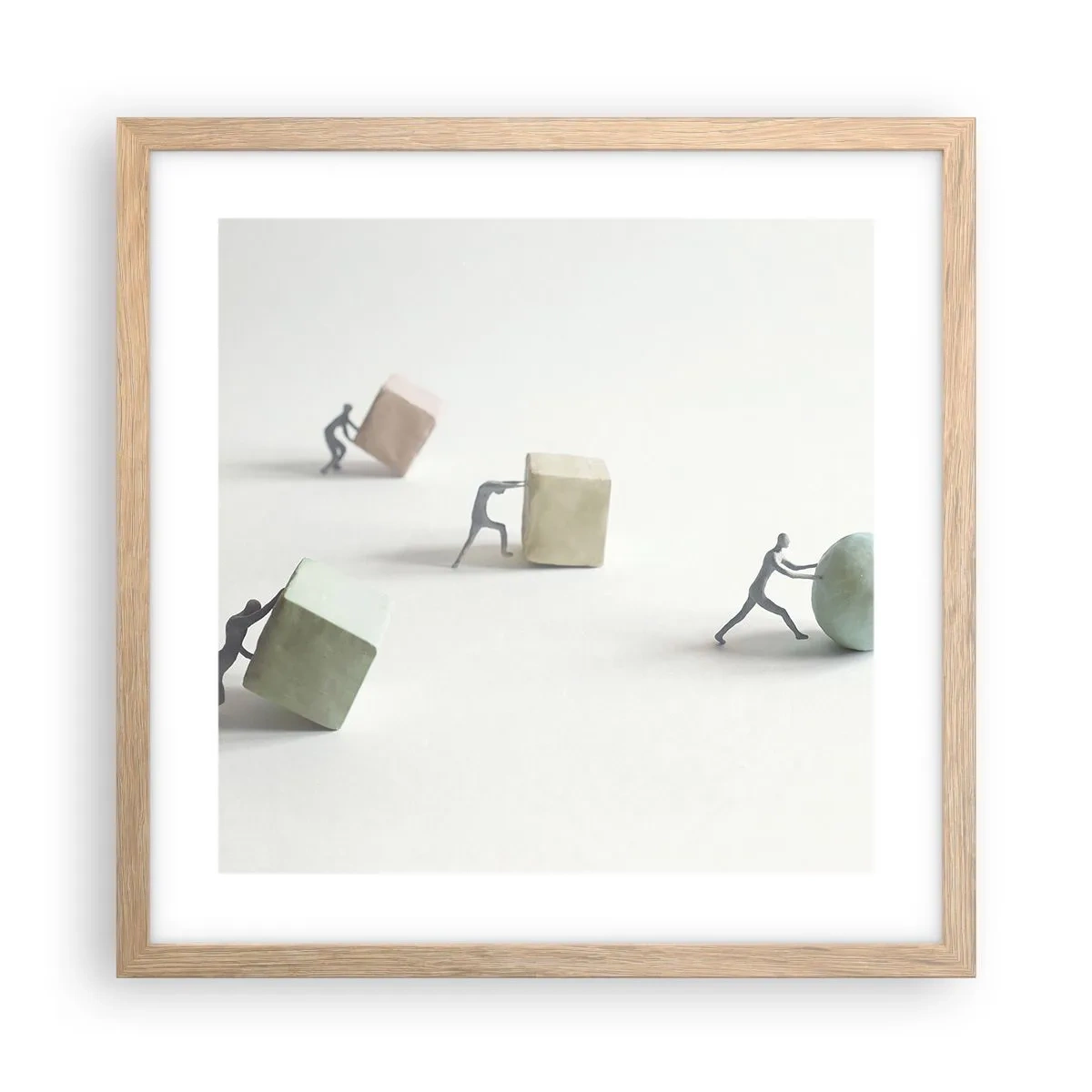 Affiche dans un chêne clair - Poster - Rien que la vie - 40x40 cm