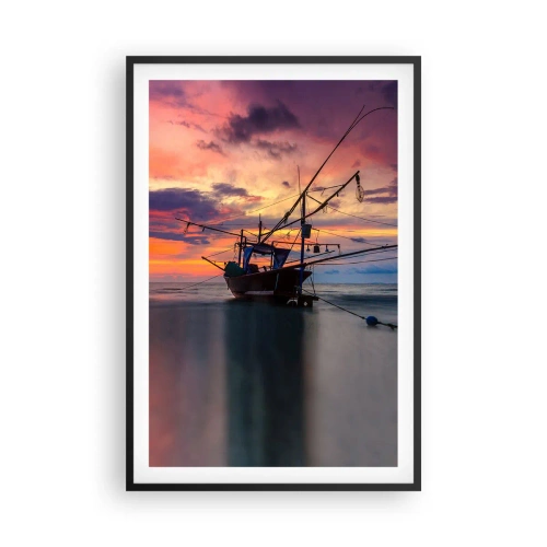 Affiche dans un cadre noir - Poster - Soirée exotique - 61x91 cm