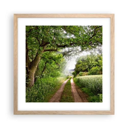 Affiche dans un chêne clair - Poster - Et in Arcadia ego - 40x40 cm