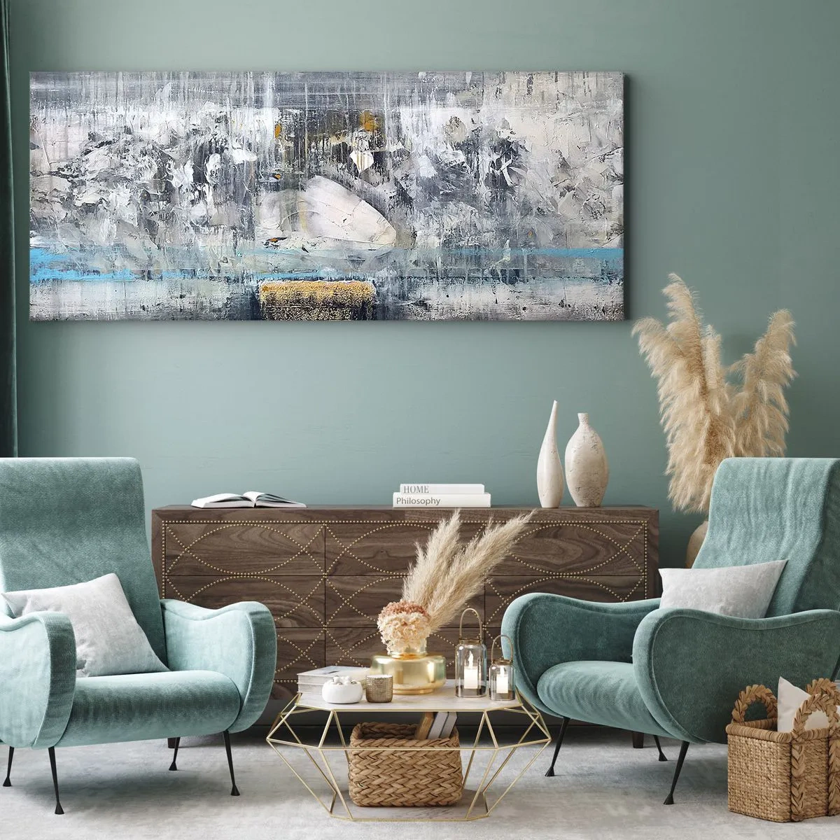 Impression sur toile - Image sur toile - Comme sur la glace, comme après décembre - 100x40 cm