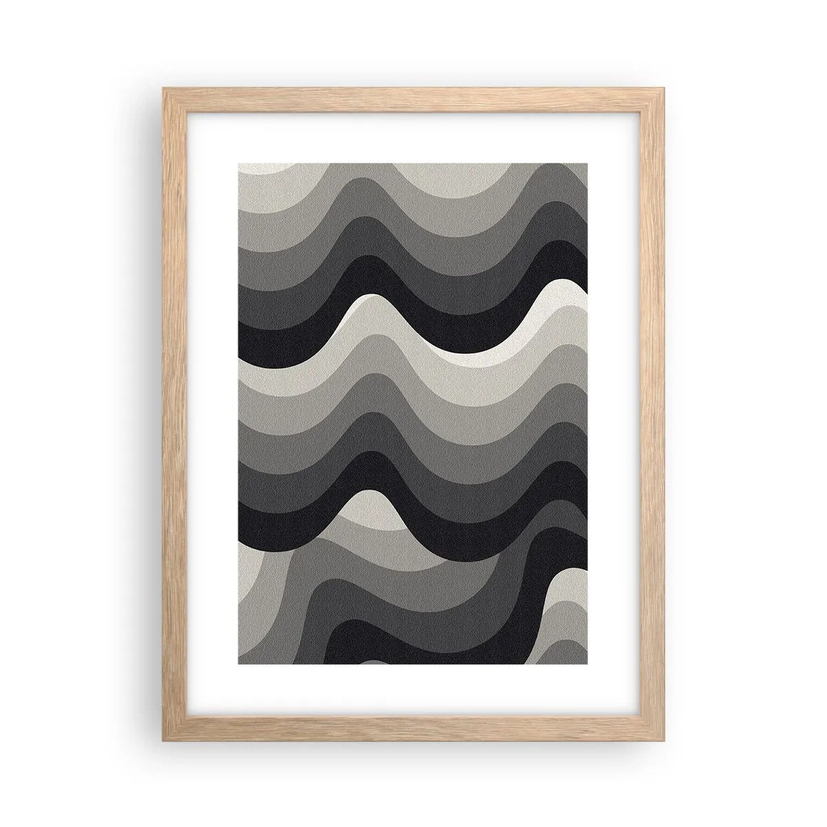 Affiche dans un chêne clair - Poster - Vague après vague - 30x40 cm