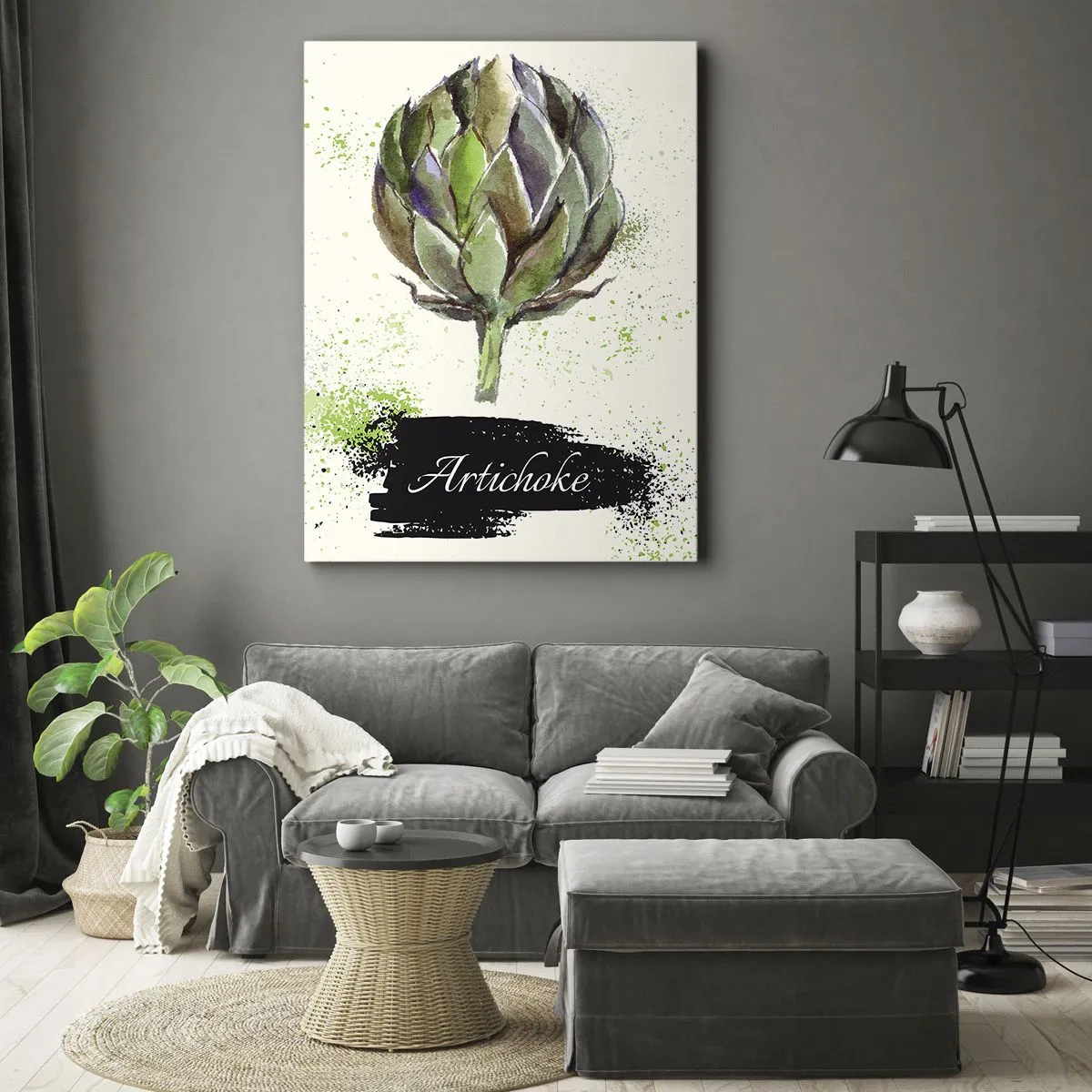 Impression sur toile - Image sur toile - Vive les légumes! - 65x120 cm