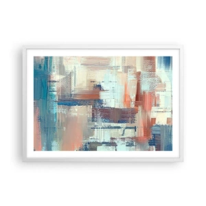 Affiche dans un cadre blanc - Poster - Atteindre la lumière - 70x50 cm