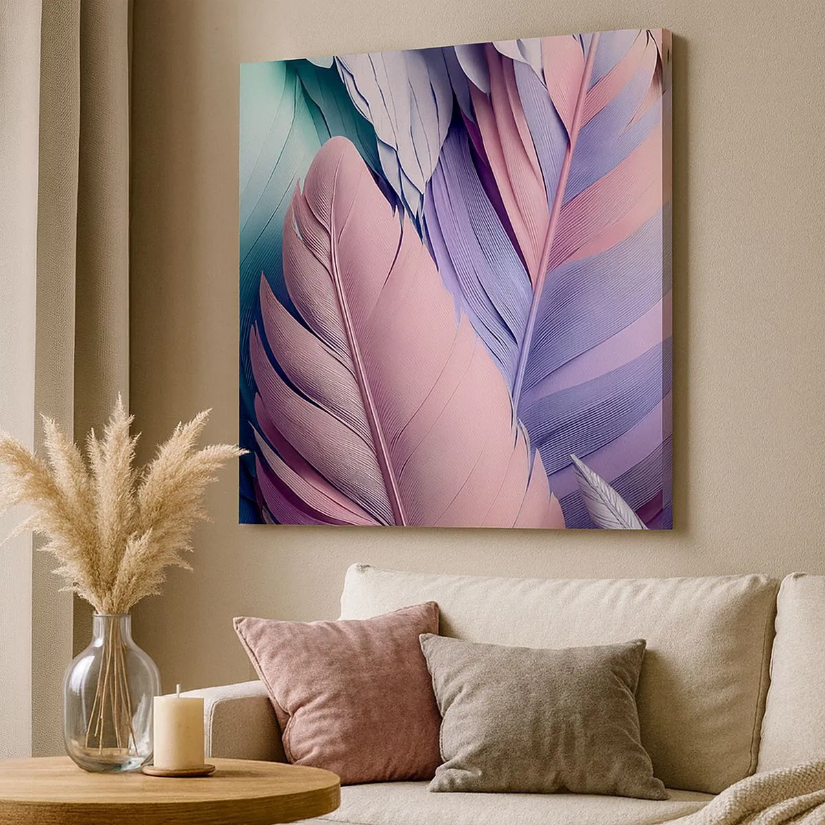 Impression sur toile - Image sur toile - Oiseau chic - 30x30 cm