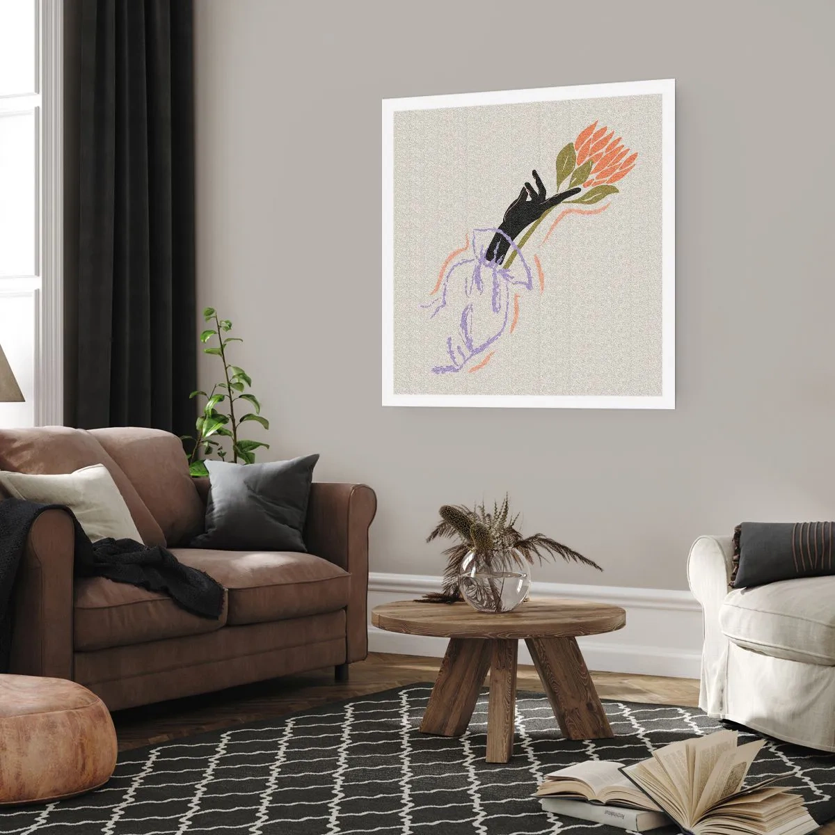 Affiche - Poster - Touche fraternelle - 60x60 cm