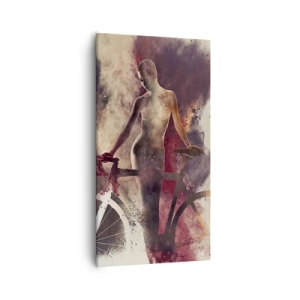 Impression sur toile - Image sur toile - Une âme de vélo aux formes marbrées - 55x100 cm