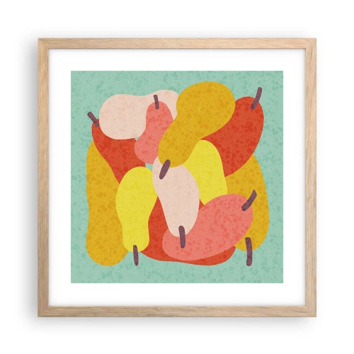 Affiche dans un chêne clair - Poster - Essayez le soleil d'été - 40x40 cm