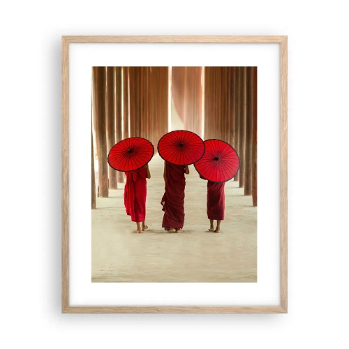 Affiche dans un chêne clair - Poster - Sur la route du pays pure - 40x50 cm