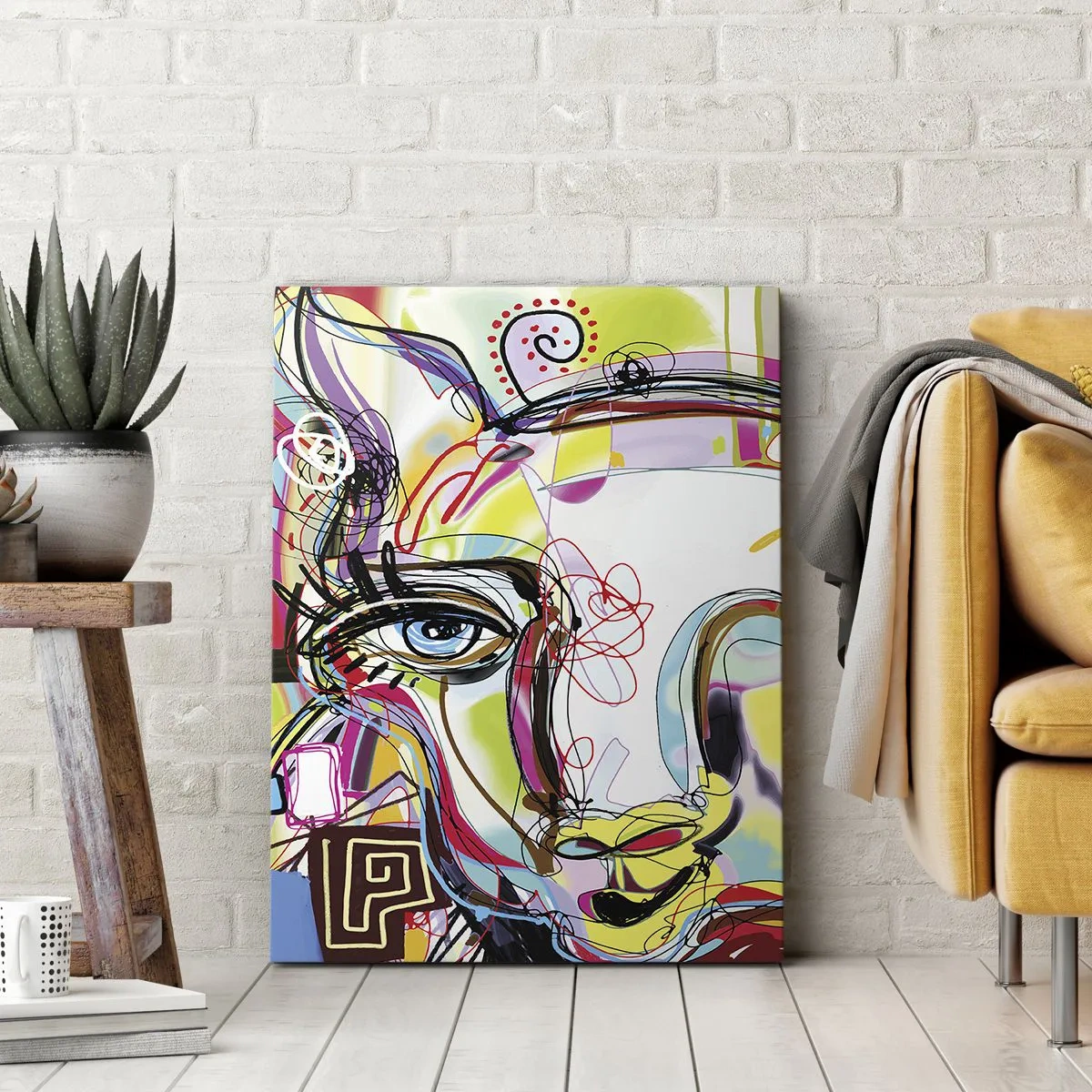 Impression sur toile - Image sur toile - La richesse de l'Art du chat - 45x80 cm