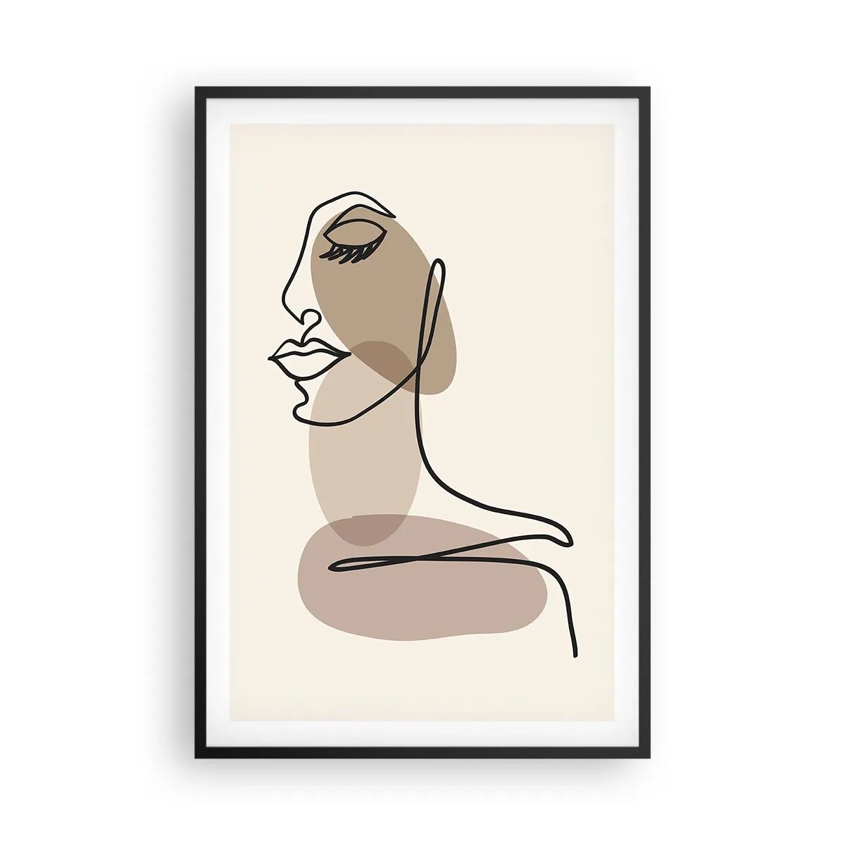 Affiche dans un cadre noir - Poster - Une certaine ligne de beauté - 61x91 cm