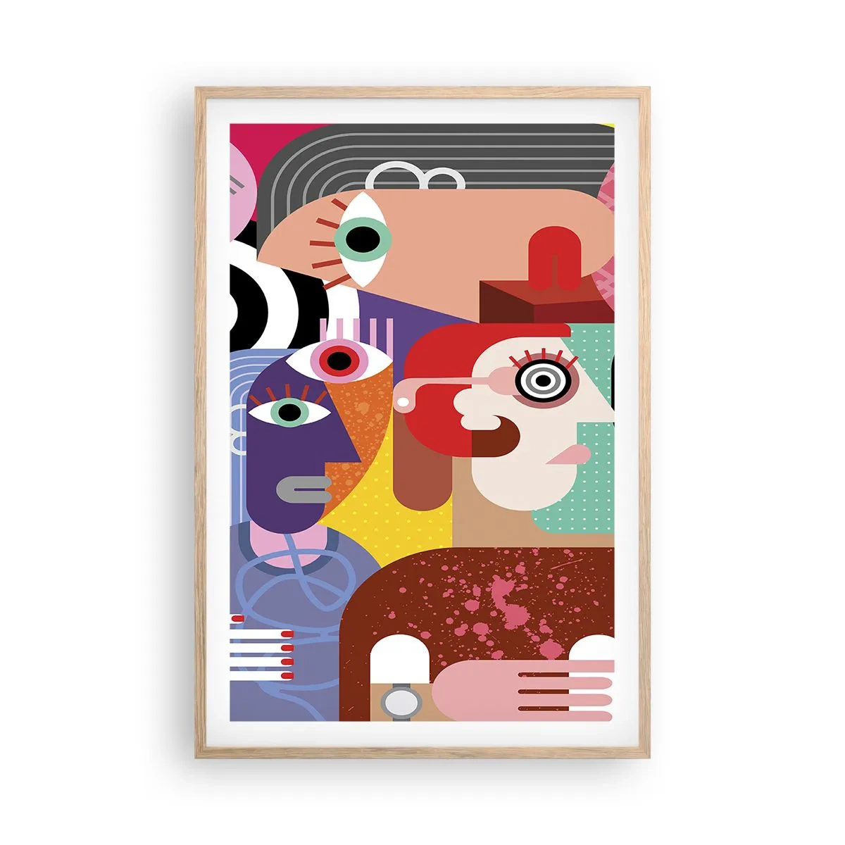 Affiche dans un chêne clair - Poster - Nous par M. Picasso - 61x91 cm