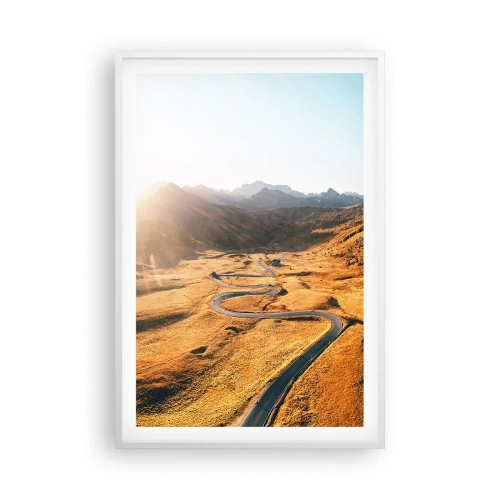 Affiche dans un cadre blanc - Poster - Dans une vallée dorée - 61x91 cm