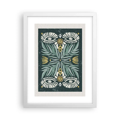 Affiche dans un cadre blanc - Poster - Comme une découpe folklorique - 30x40 cm