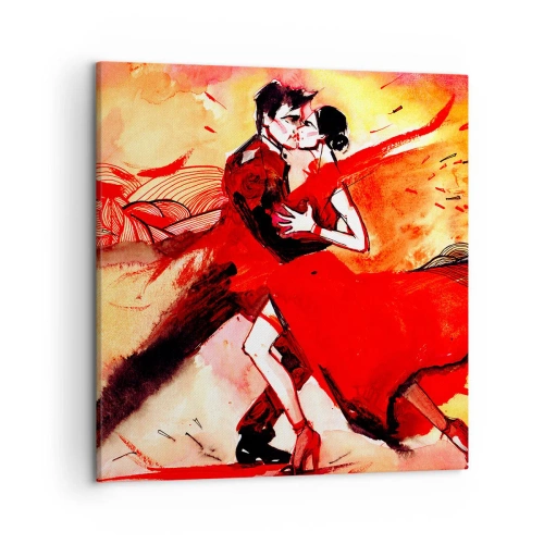 Impression sur toile - Image sur toile - Le rythme violet de la passion - 50x50 cm