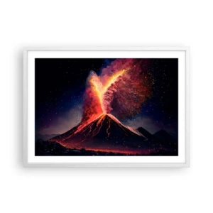 Affiche dans un cadre blanc - Poster - Beauté et horreur - 70x50 cm