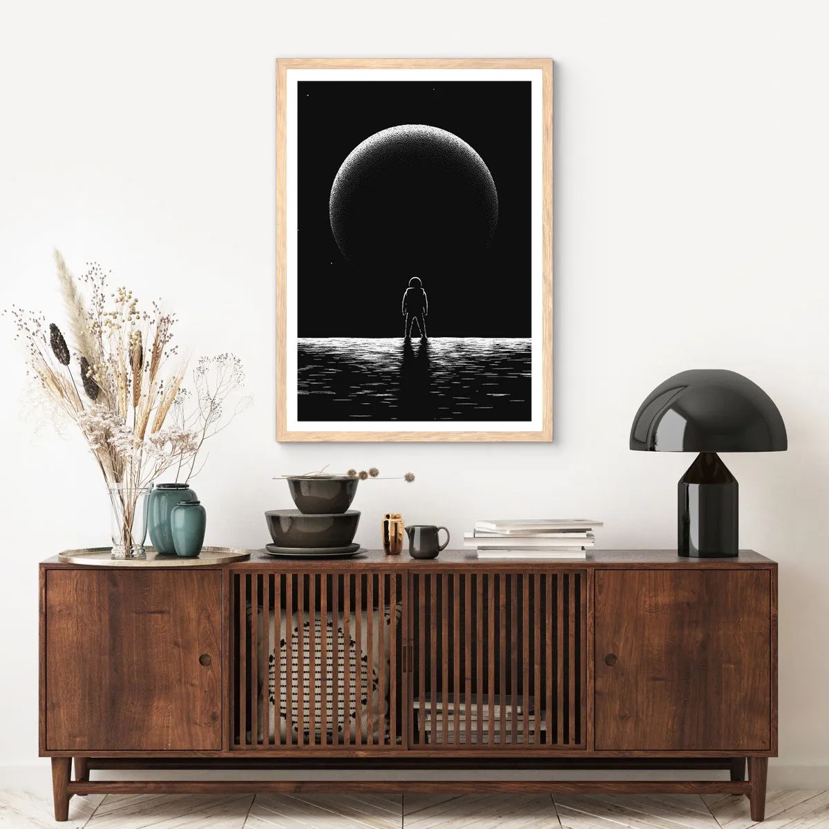 Affiche dans un chêne clair - Poster - Face à face - 70x100 cm