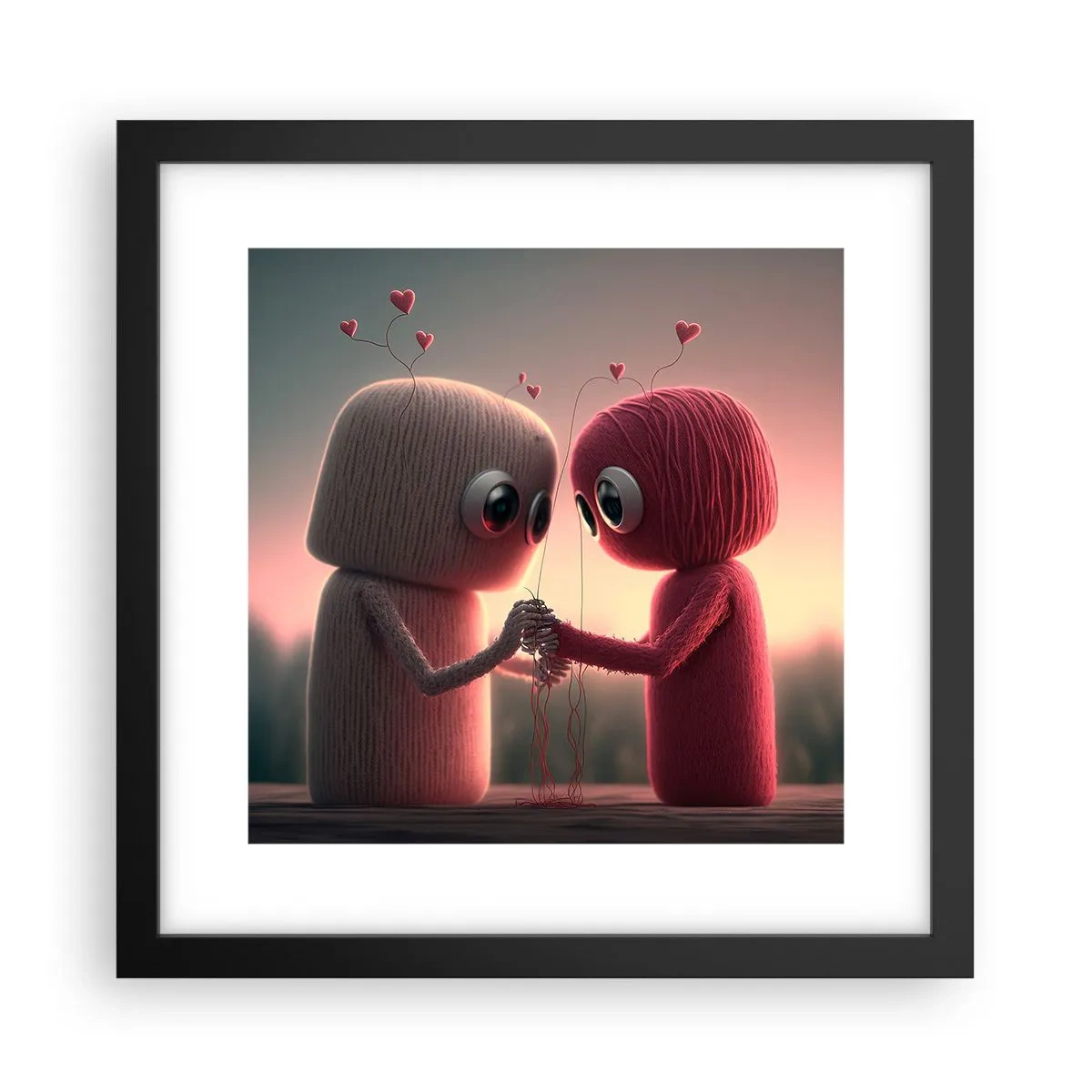 Affiche dans un cadre noir - Poster - Tout le monde a le droit d'aimer - 30x30 cm