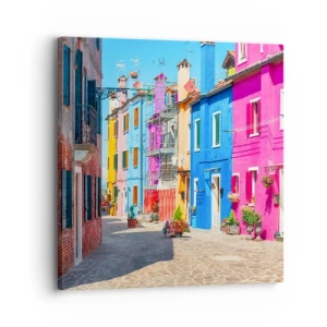 Impression sur toile - Image sur toile - Ville "Sous les perroquets" - 30x30 cm