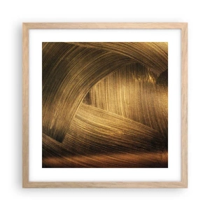 Affiche dans un chêne clair - Poster - Dans un labyrinthe en or - 40x40 cm