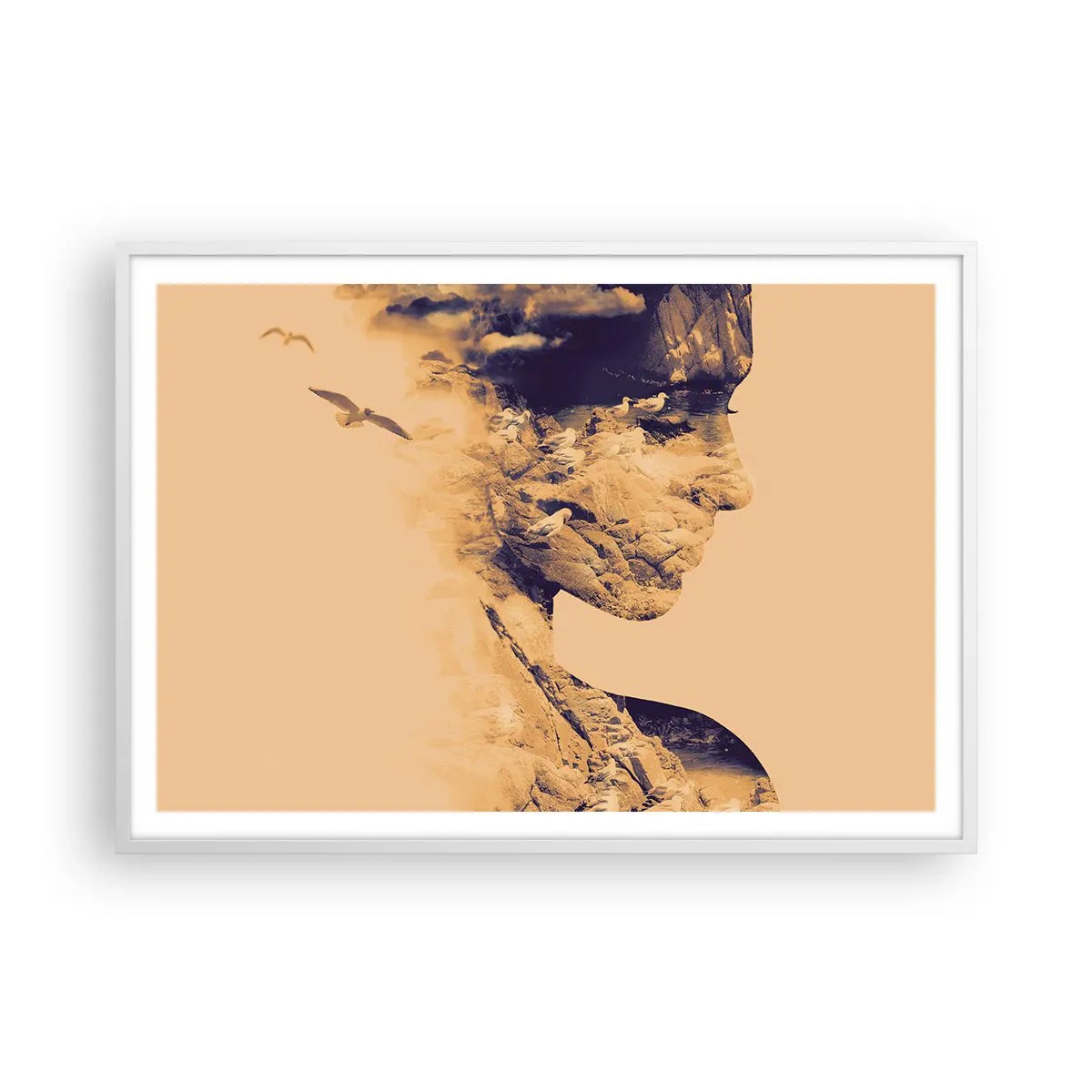 Affiche dans un cadre blanc - Poster - Beauté de la nature - 100x70 cm