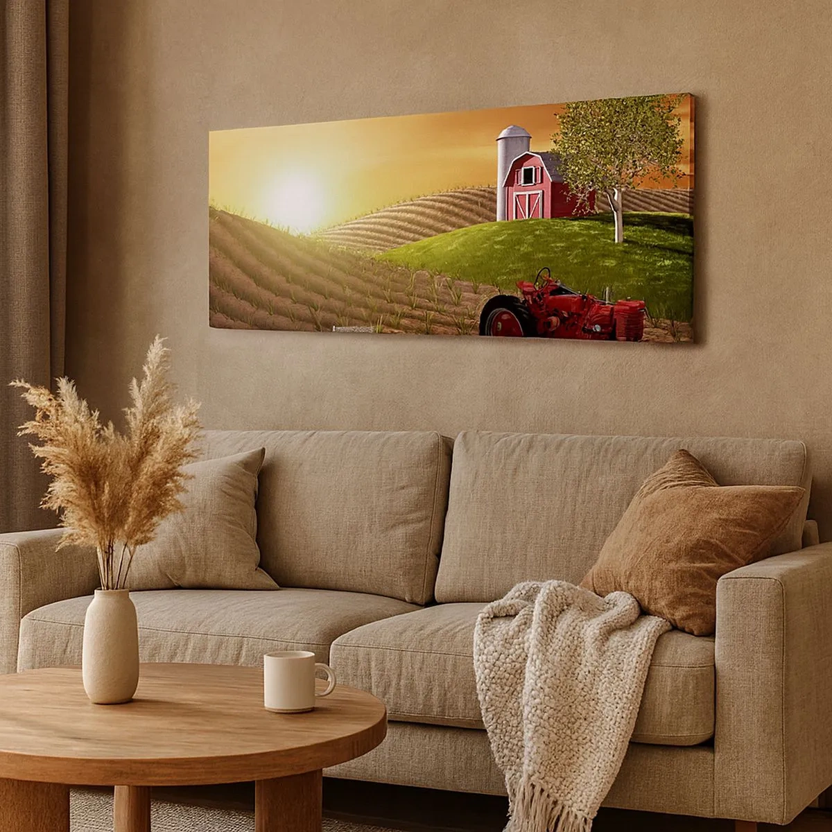 Impression sur toile - Image sur toile - Une ferme comme dans un conte de fées - 100x40 cm