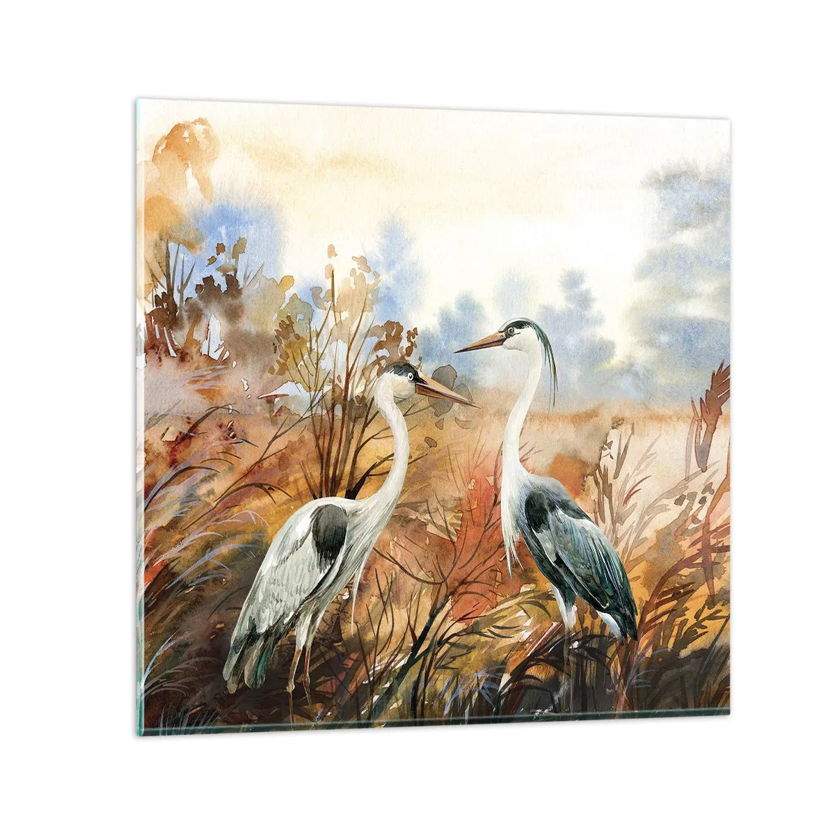 Impression sur verre - Image sur verre - Jusqu'où en automne ? - 30x30 cm