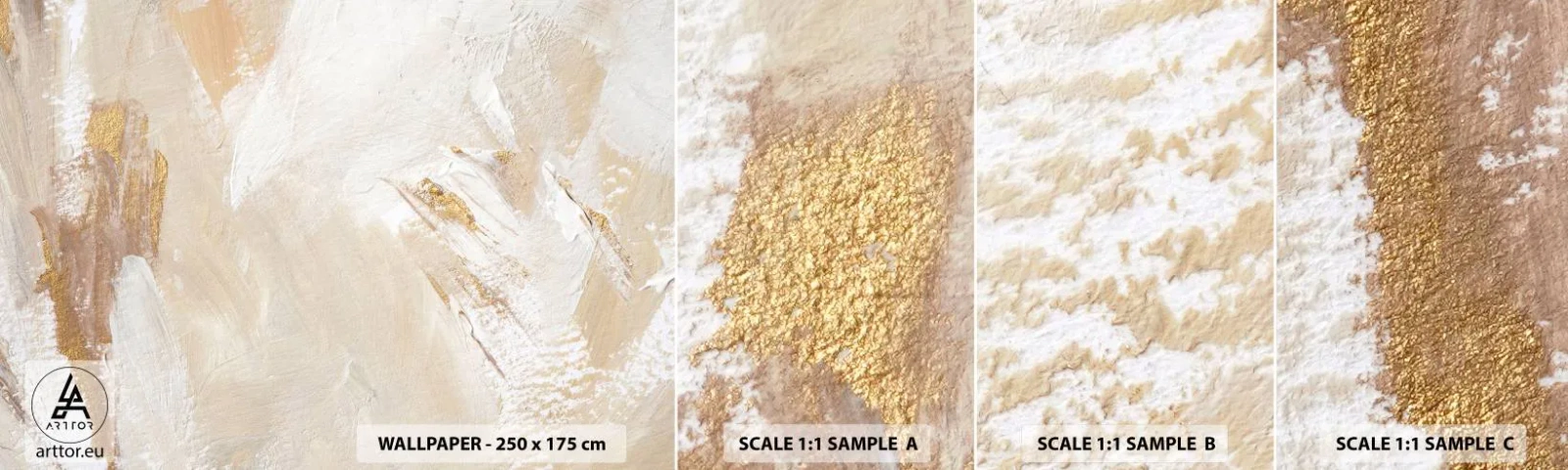 Échantillon De Papier Peint Standard Eco - Composition pastel - Minimaliste, Brillant, Morceau - 100x30 cm