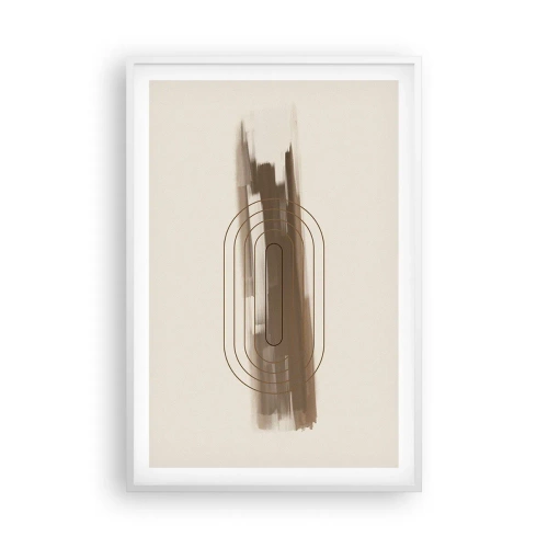 Affiche dans un cadre blanc - Poster - Parfum de gris - 61x91 cm