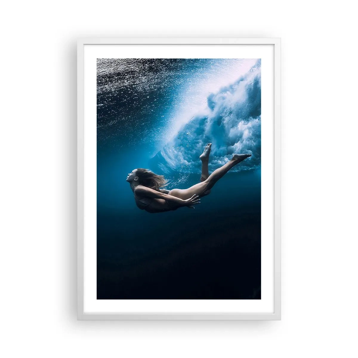 Affiche dans un cadre blanc - Poster - Sirène moderne - 50x70 cm