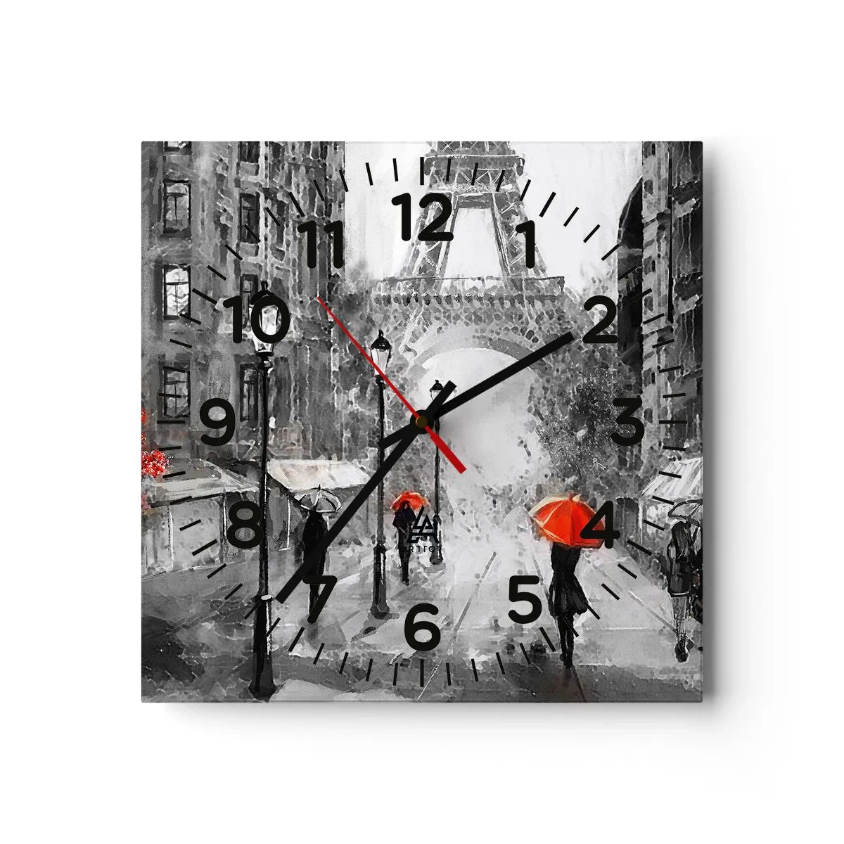Horloge murale - Pendule murale - Tous les chemins mènent à elle - 40x40 cm